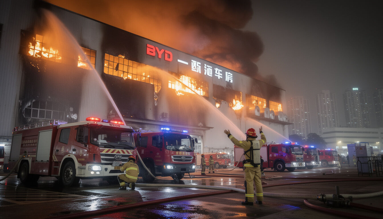 Découvrez les détails de l'incendie au siège de BYD et les résultats de l'enquête approfondie visant à déterminer les causes exactes du sinistre.
