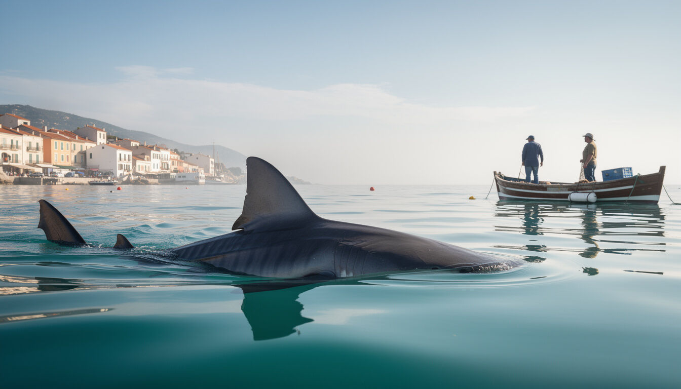 Un requin pèlerin a été aperçu à moins d'un kilomètre des côtes de Port de la Nouvelle, une rencontre rare qui attire l'attention sur la biodiversité marine locale.